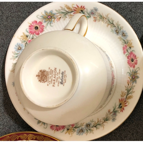 1199 - A Paragon Belinda part service, teapot, 6 side plates, 6 saucers, 5 cups, 6 Royal Albert side plates... 