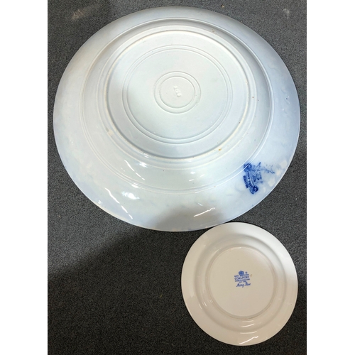 1219 - A Cantonese dish, 24cm diameter (chipped to edge) and various other china.