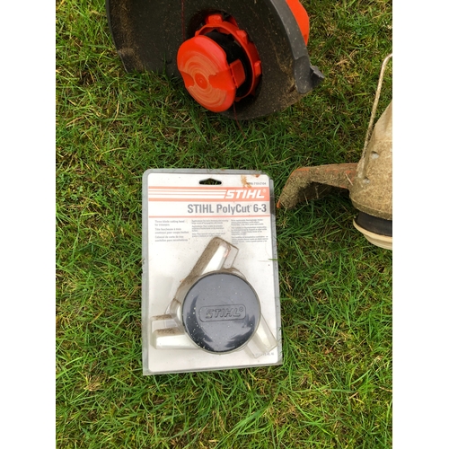 1239 - A Flymo Power Trim strimmer and a Stihl strimmer. This item is not held by PF Windibank, Collection ... 