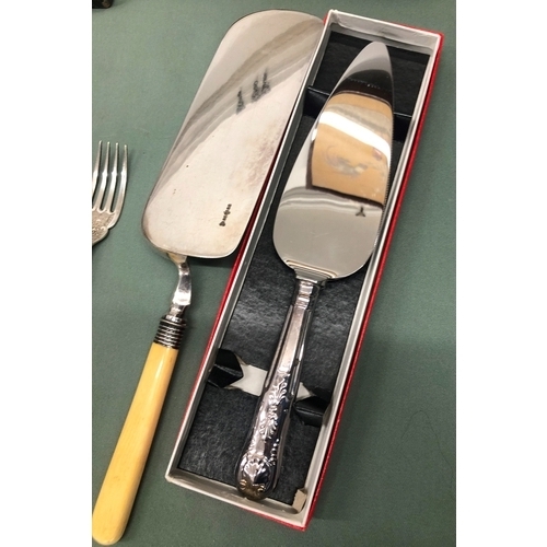 1026 - A quantity of various silver plated and other flatware, some boxed etc.