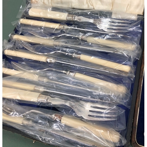 1026 - A quantity of various silver plated and other flatware, some boxed etc.