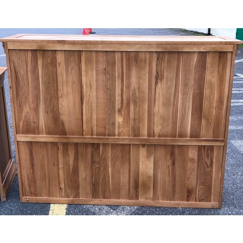 1067 - A JB Global oak dresser with 4 small upper drawers and open shelves, 3 lower drawers and 3 cupboard ... 