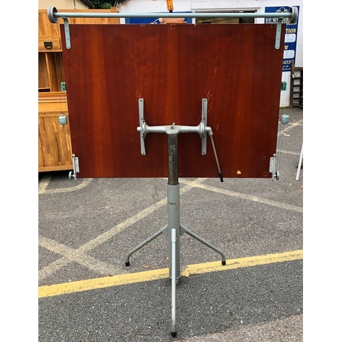 1068 - A Nike Eskilstuna Sweden architect's drawing board with adjustable fittings, top 134cm wide, 102cm h... 