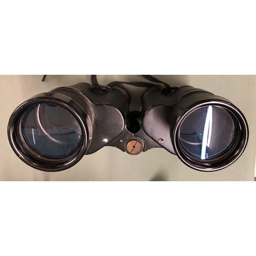 1137 - A pair of Regent binoculars 7 x 50 in leather case, a bronze Limited edition Easter 1975 mint coin, ... 