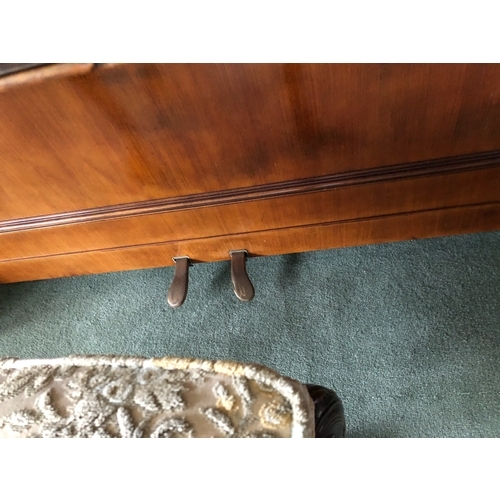 1159 - A Steck upright piano, 144cm wide, 64cm deep, 122cm high (light wear to veneer to top) and a piano s... 