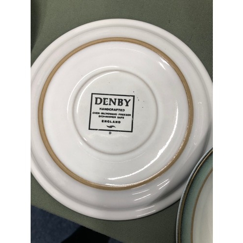 1327 - A Denby's glazed part service, 6 side plates, 6 saucers, 4 cups, 6 bowls.