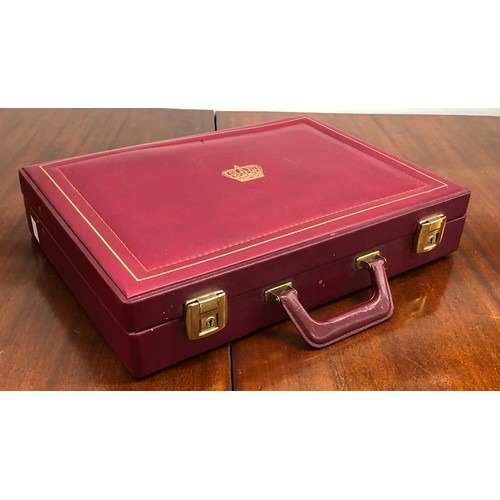 1334 - A briefcase shaped cased canteen of Bestecke Solingen silver-plated 