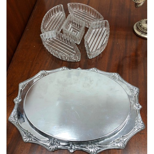 1335 - A quantity of various silver plate etc.