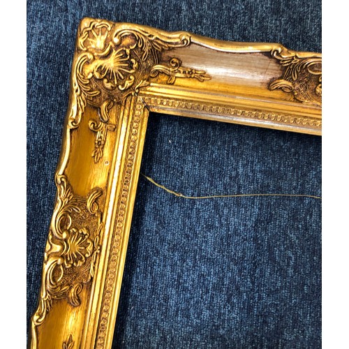 1337 - A pair of gilt-coloured frames, 53.5 x 46cm (2 small pin holes to 1 frame).