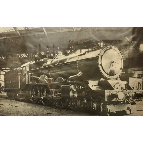 1360 - A black and white print of the Flying Scotsman Loco No. 4472 passing Church Fenton, Yorks. on 6th Ap... 