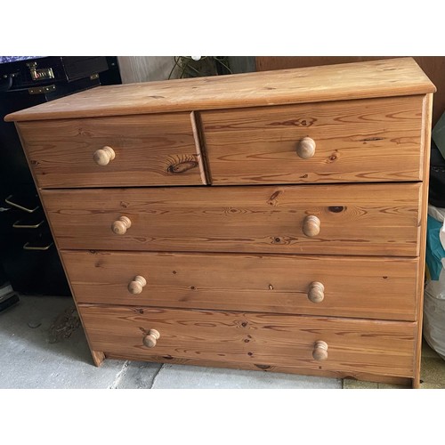 1379 - A pine chest of drawers 72cm high, 85cm wide,  37cm deep. This item is not held by PF Windibank, col... 