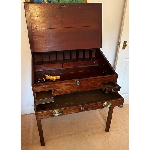 1397 - A 19th century mahogany small desk, 102cm high, 84cm wide, 51cm deep, good condition. This item is n... 