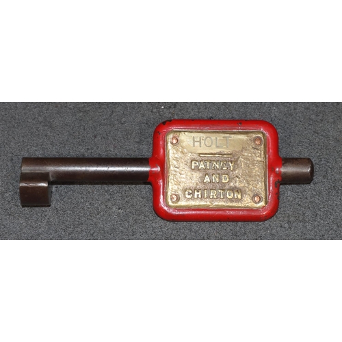 887 - GWR Tyers No.9 single line steel key token 