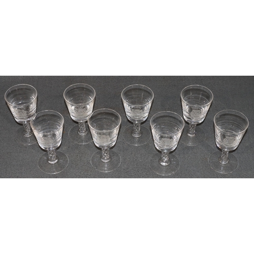 166 - A set of 8 Stuart crystal 