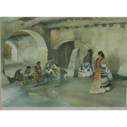 183 - William Russell Flint coloured print, 41cm x 54cm, blind stamped 