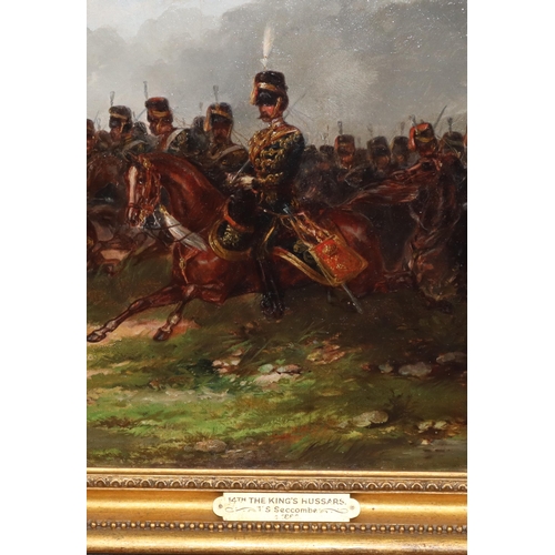 188 - Major T S Seccombe,  a 19th Century military oil on canvas, 32.5 x 55cm, 