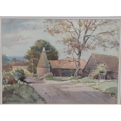 203 - Albert Houghton, watercolour,  27cm x 36.5cm, 