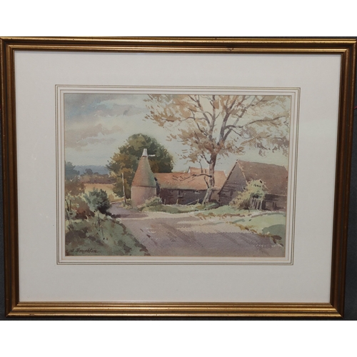 203 - Albert Houghton, watercolour,  27cm x 36.5cm, 