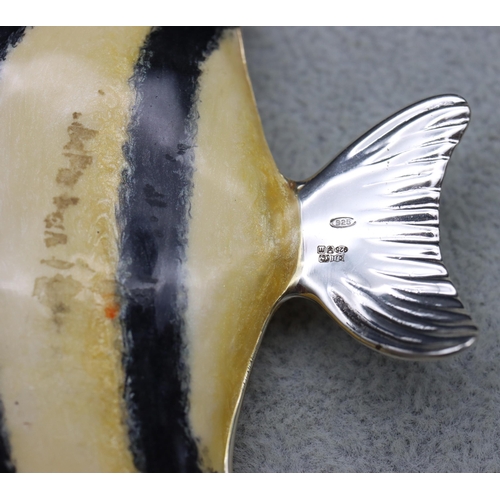 274 - A Saturno 925 silver and enamelled Angel fish, 8cm high, 2.5oz