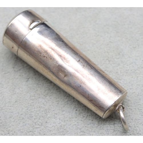 294 - A Liberty & Co. Birmingham silver cylindrical cheroot holder with hinged lid, 15.1 oz