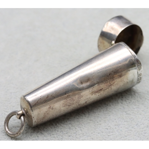 294 - A Liberty & Co. Birmingham silver cylindrical cheroot holder with hinged lid, 15.1 oz