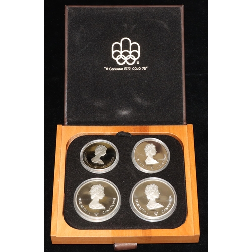 547 - Elizabeth II Canadian Olympic Games Montreal 1976 4 coin silver proof set, 1974 (boxed with certific... 