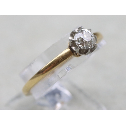 632 - A solitaire diamond ring, approx. 0.25ct, Size M, 2.1 grams