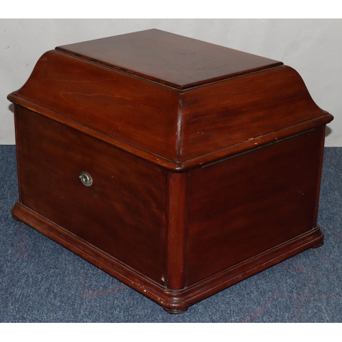 818 - An HMV mahogany gramophone, labelled JB Cramer & Co. Liverpool Ltd., 56cm deep, 46cm wide, 40cm high... 