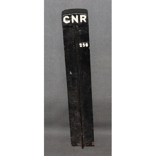 889 - GNR cast iron boundary post (no base), 63cm high