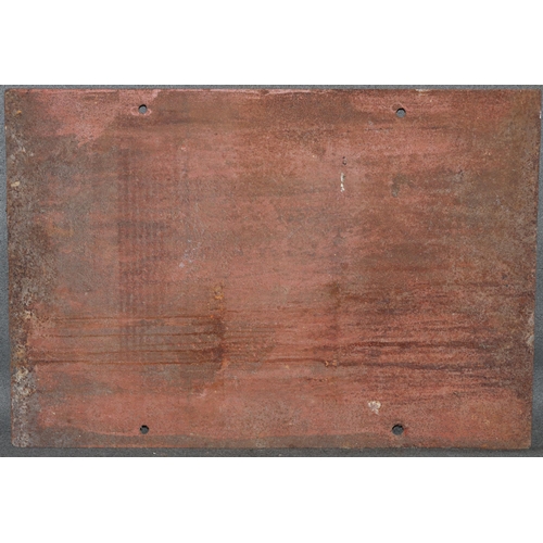 892 - GW & LNWR cast iron notice sign, 37cm x 54cm