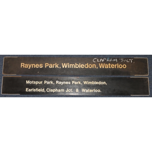 895 - 2 Railway wooden platform destination boards 