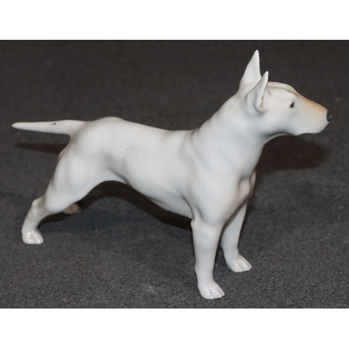 100 - A Royal Copenhagen figure of a Bull Terrier, 3280, 14.3cm high, 20cm long