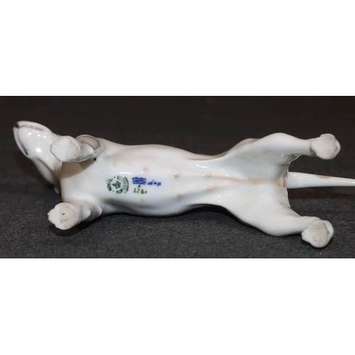 100 - A Royal Copenhagen figure of a Bull Terrier, 3280, 14.3cm high, 20cm long