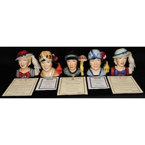 15 - A set of 5 Kevin Francis Ceramics lady character jugs, all limited edition, modelled by Andy Moss, i... 