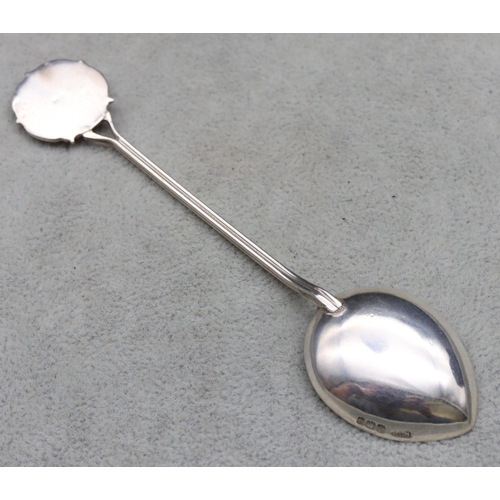 337 - An Edward VII WJ Holmes for Liberty & Co. silver and enamelled teaspoon with turquoise and blue enam... 