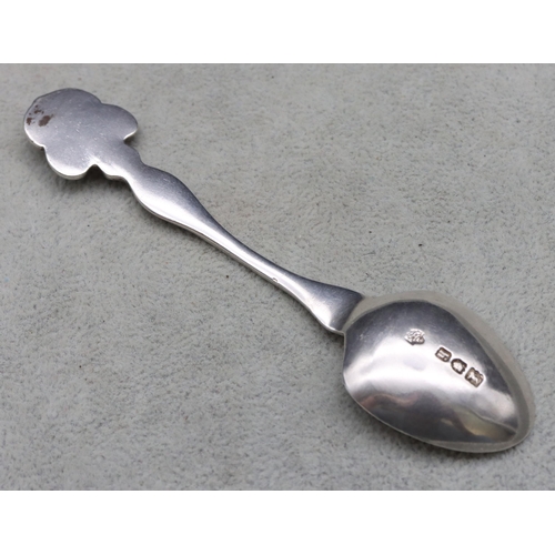 338 - An Edward VII Kate Harris for William Hutton, Liberty & Co. silver and enamelled teaspoon with turqu... 