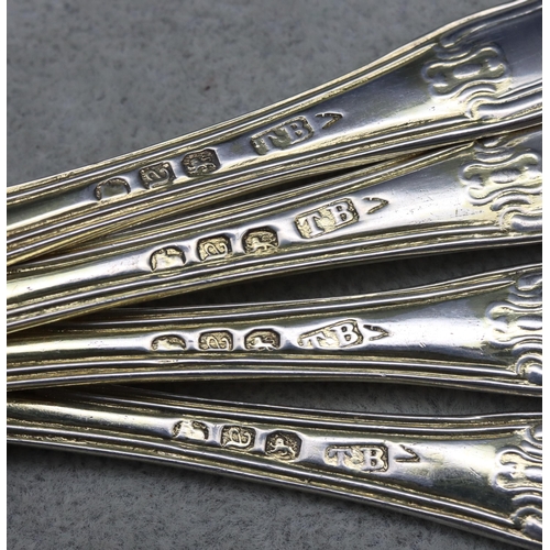 388 - A set of 4 George III silver King's pattern salt spoons, London 1816, maker's mark Thomas Wilkes Bar... 