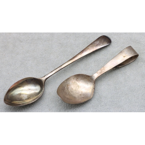 451 - A Birmingham silver child's spoon (cased) and a Sheffield silver teaspoon (cased), 1oz (2)