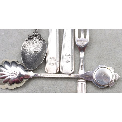 906 - GWR Hotel's silver plated knife and fork, a LM&S 