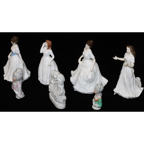 10 - 4 small Royal Doulton figurines, 