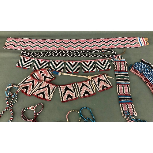 2025 - A quantity of various Native American style beadwork.