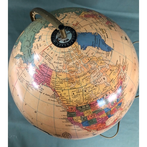 2034 - A reproduction Cram's World globe with light (working)