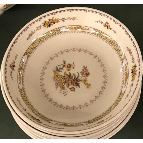 2038 - A Royal Doulton Hamilton dinner service, 8 large dinner plates, 4 medium plates, 8 large side plates... 