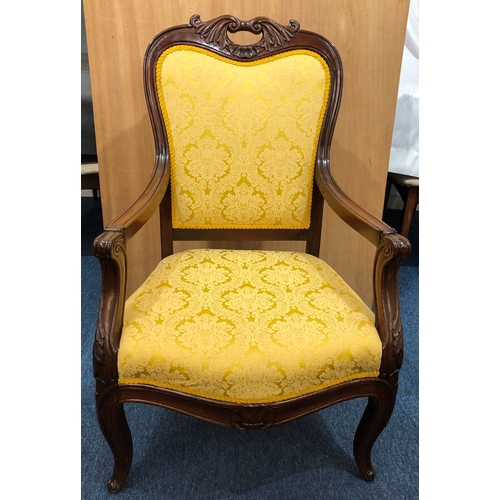 2049 - A 19th Century mahogany fauteuil armchair, 94cm high, 62cm wide, 45cm deep. This Lot is held in stor... 