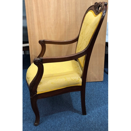 2049 - A 19th Century mahogany fauteuil armchair, 94cm high, 62cm wide, 45cm deep. This Lot is held in stor... 