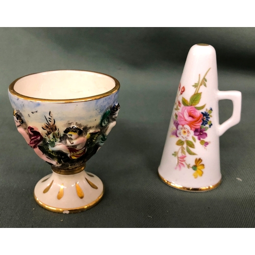 2101 - A pair of Coalport dishes, a Wedgwood Harlech plate, a Regency cup and saucer, a Buckingham Palace m... 