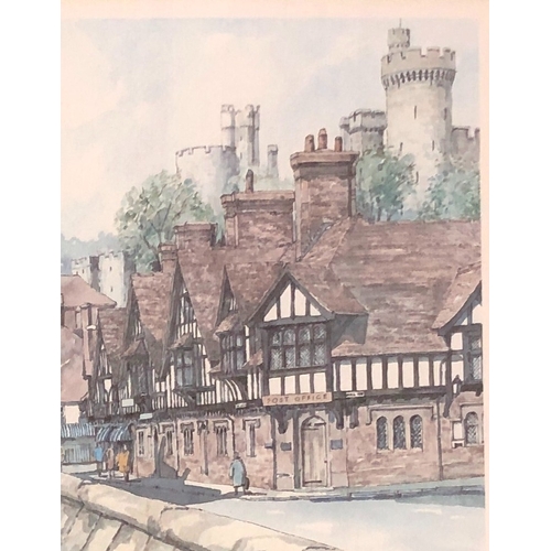 2104 - A set of 5 prints, The Shambles York, Godalming, Canterbury, Exeter and Arundel, 18.5 x 15cm all in ... 