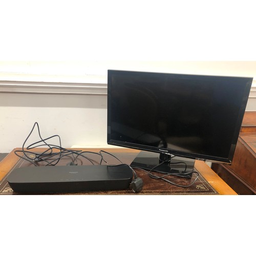 2274 - A Panasonic TX-24FS500B TV 22 inch monitor and a Panasonic SC-HTB200 Home Theatre Audio System sound... 