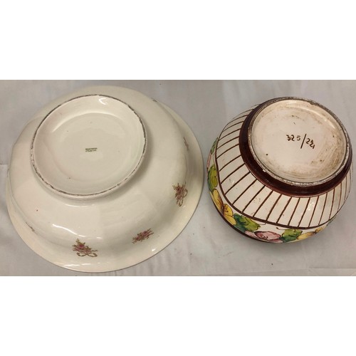 2281 - A quantity of various china including a washstand bowl 41cm diameter (no jug), 3 small blue Wedgwood... 