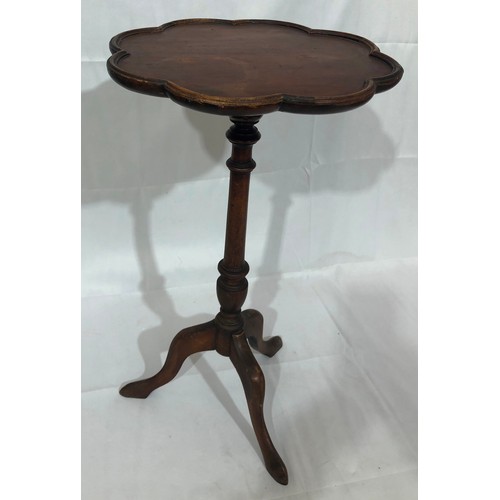 2289 - A small occasional table 34.5cm diameter, 62cm high (marks to top).